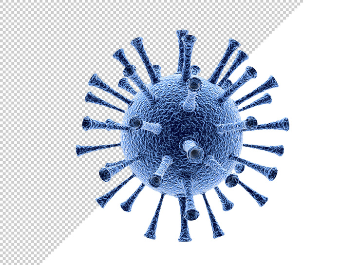 病毒或细菌模型样机psd模版下载