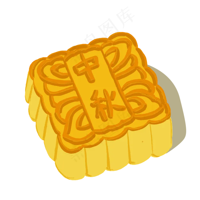 中秋节月饼手绘素材(2000X2000(DPI:300))psd模版下载