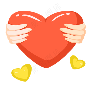 双手拿红色爱心
