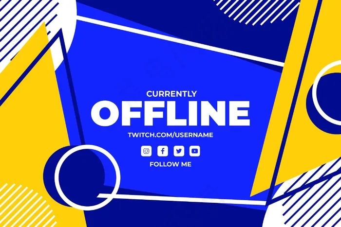 脱机twitch横幅banner模板eps,ai矢量模版下载
