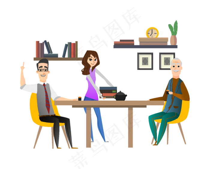 重阳节一家人团圆场景套图