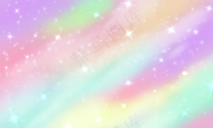 星光灿烂的彩虹天空eps,ai矢量模版下载