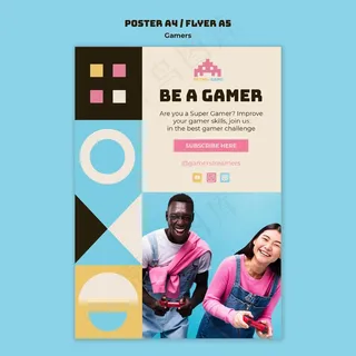 复古游戏打印模板