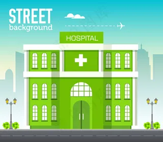 城市空间中的医院建筑以道路为的平面概念