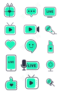 绿色直播图标