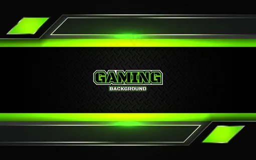 抽象的未来黑色和绿色游戏背景