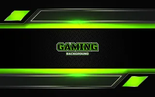 抽象的未来黑色和绿色游戏背景