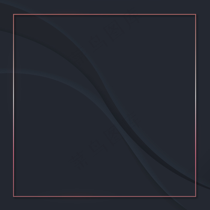 黑色抽象波浪背景上的样机框架