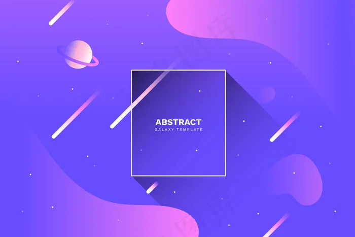 具有流体形状的抽象星系背景eps,ai矢量模版下载