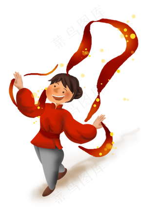 庆祝国庆节的中国女性