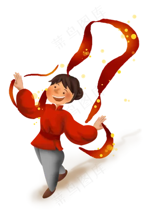 庆祝国庆节的中国女性