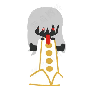 卖萌搞怪白无常妖魔鬼怪元素