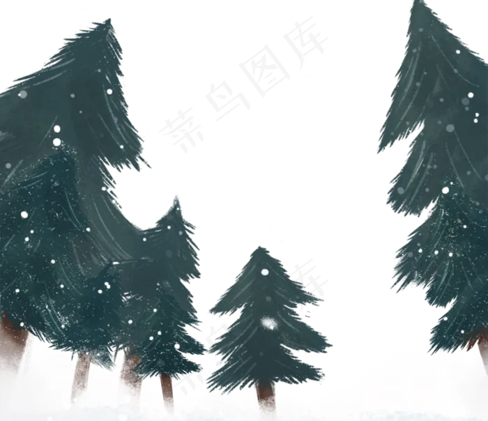 冬季小雪立冬雪松(3545X3061(DPI:132))psd模版下载