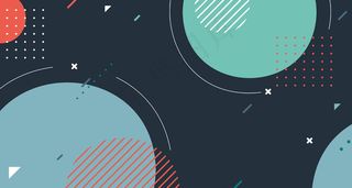 最小模板图形元素背景的抽象几何设计