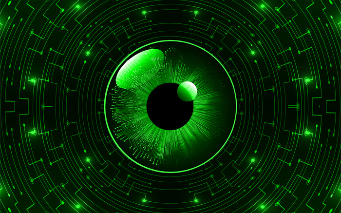 绿眼网络电路未来技术概念背景eps,ai矢量模版下载