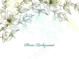 彩色装饰手绘花卉图案背景