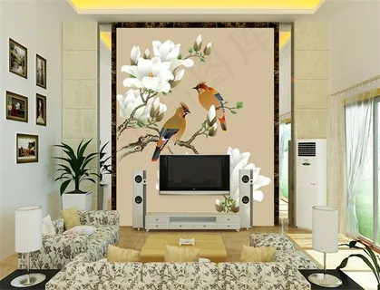 电视墙背景画效果图片 电视墙背景画效果图片