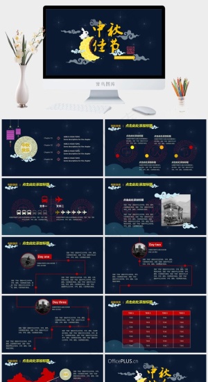 中秋
蓝色卡通风营销PPT模板预览图
