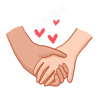 情人节情侣手牵手PNG免抠素材