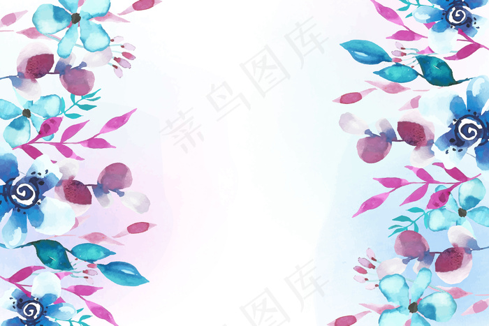 花卉水彩设计背景