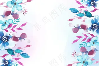花卉水彩设计背景