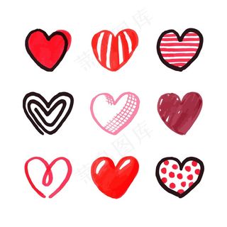 手绘心形系列