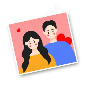 拍立得情侣照片