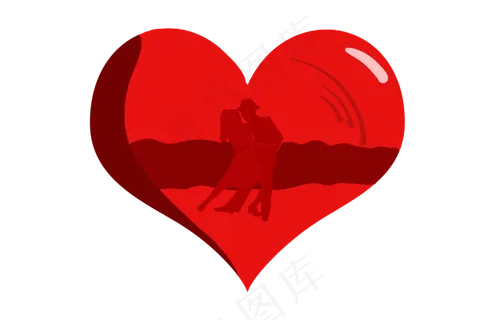 在爱心里跳舞的情侣