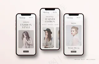 红色和金色手机屏幕实物模型样机与手机app移动应用程序app演示模板