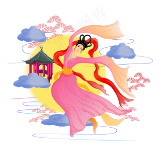 嫦娥中秋节古典嫦娥嫦娥元素
