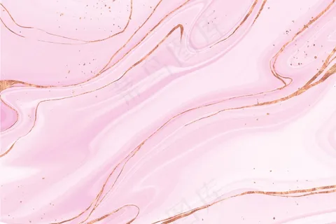 金色光泽纹理的液体大理石背景