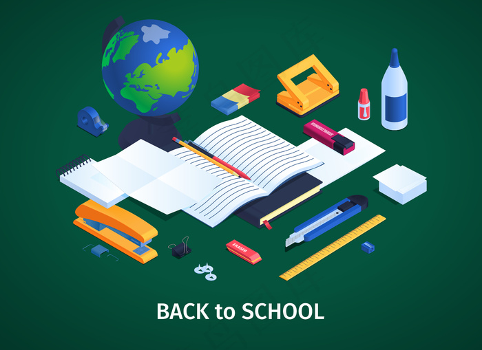 学校文具背景eps,ai矢量模版下载