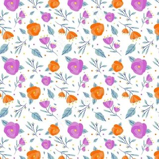 简约画花卉图案背景