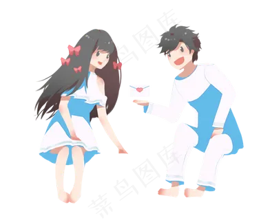 坐在一起的一对情侣