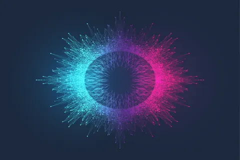 螺旋声波节奏线动态抽象背景。均衡器声音脉冲。音乐圆波设计。