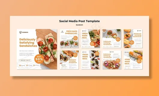 夹心概念社交媒体帖子模板