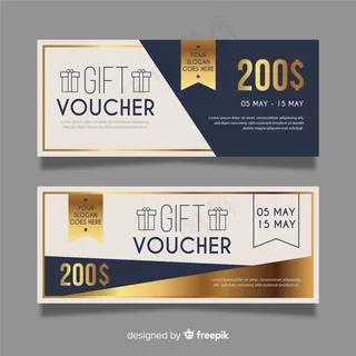 时尚礼券模板
