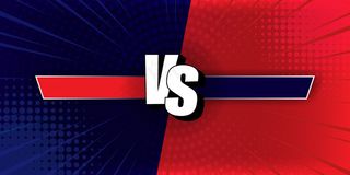 与蓝色和红色的漫画设计。插图。