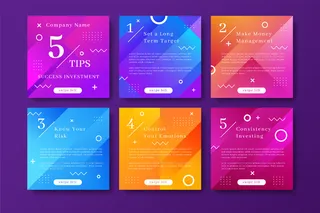 使用孟菲斯效果的提示模板集合