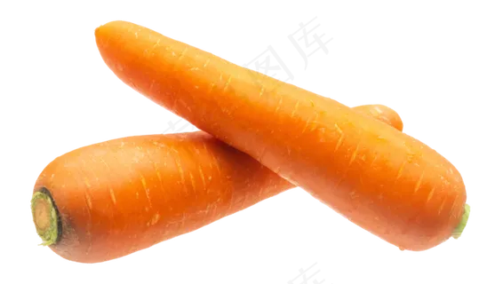 两根胡萝卜蔬菜