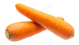 两根胡萝卜蔬菜