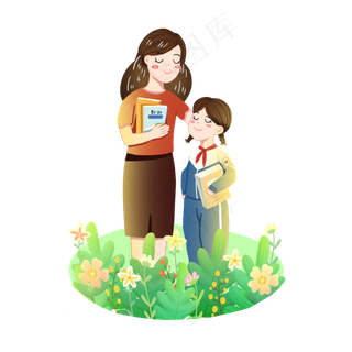 教师节老师学生合影素材