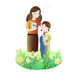 教师节老师学生合影素材