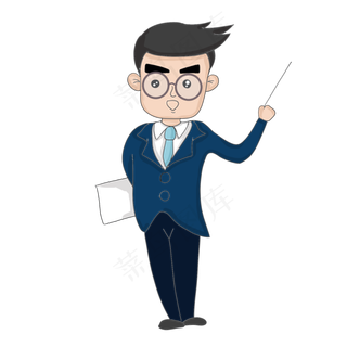 讲课的男老师教师节元素