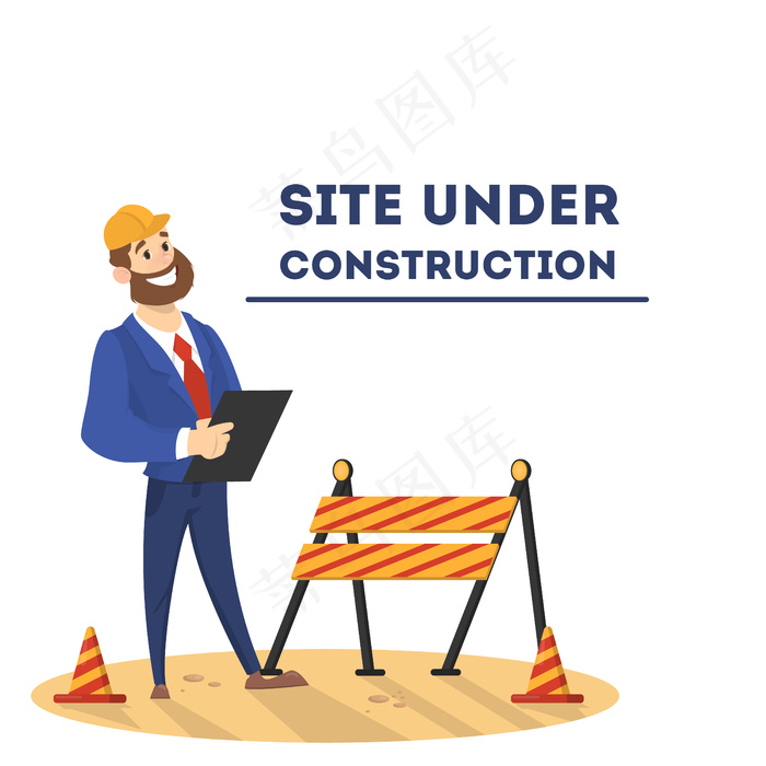 网站建设中的网页。正在进行中。在因特网上重新制作主页。卡通风格的插图。eps,ai矢量模版下载