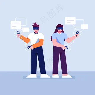 使用虚拟现实眼镜的人