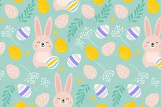 平面彩色复活节图案