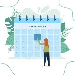 用日历和女人预约