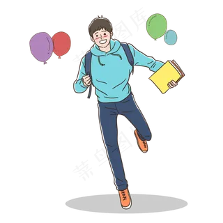 国庆节假期学生欢呼