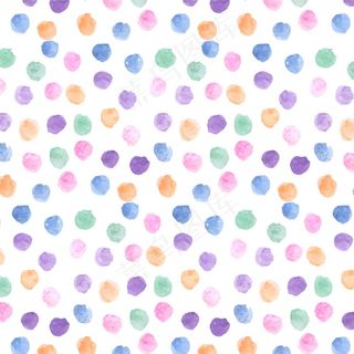 水彩画圆点图案